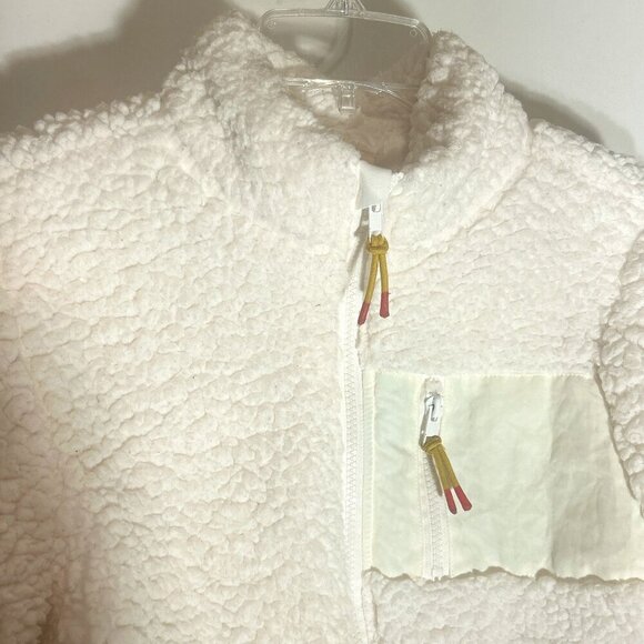 Birch & Stone SZ12 Girls Ivory Sherpa Parka Jacket Y2K Comfy Outdoor Layering Pi - Picture 4 of 10